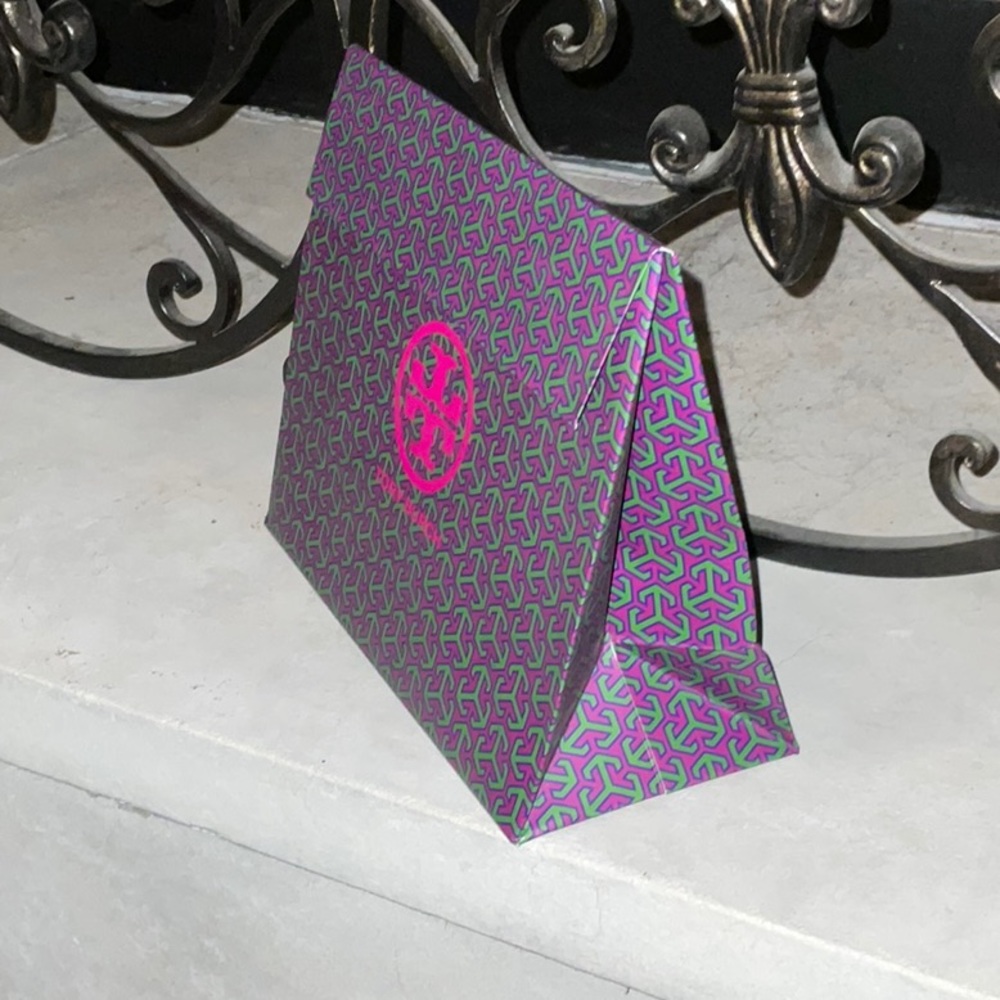 Tory Burch Small purple pink Paper Gift Bag NWOT